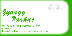 gyorgy markus business card